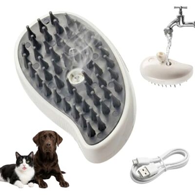 Ferplast hund- och kattborste med spraysprayspray – minskar fällning i hemmet, mild massering, antistatisk, USB-laddningsbar Ferplast hund- och kattborste med spraysprayspray – minskar fällning i hemmet, mild massering, antistatisk, USB-laddningsbar