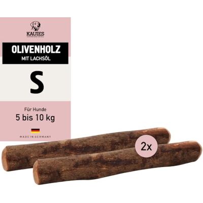Kauies Olivträ tuggstav för hund med laxolja – 100% naturlig, vegansk och kalorifri – långlevad hundleksak av testat för skadliga ämnen trä, tillverkad i Tyskland, storlek S upp till 10 kg (2-pack) Kauies Olivträ tuggstav för hund med laxolja – 100% naturlig, vegansk och kalorifri – långlevad hundleksak av testat för skadliga ämnen trä, tillverkad i Tyskland, storlek S upp till 10 kg (2-pack)