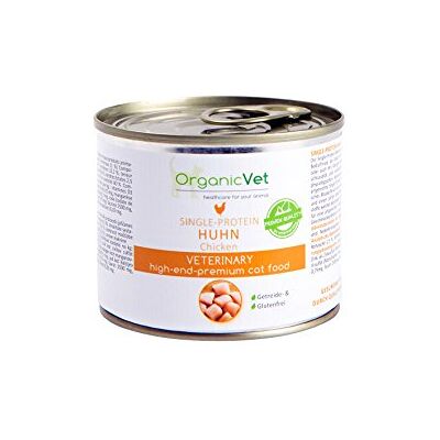 ORGANICVET Katt våt mat veterinär single-protein kyckling, förpackning med 6 (6 x 200 g) ORGANICVET Katt våt mat veterinär single-protein kyckling, förpackning med 6 (6 x 200 g)