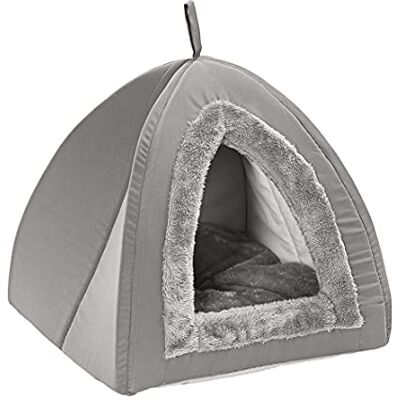 Dehner Katt-gosig grotta Findus, ca 45 x 45 x 40 cm, polyester, grå Dehner Katt-gosig grotta Findus, ca 45 x 45 x 40 cm, polyester, grå