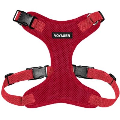 Best Pet Supplies Voyager Step-in Lock-sele för husdjur, nättyg för alla väder, justerbar ”step-in”-sele för katter och hundar, röd, storlek XS Best Pet Supplies Voyager Step-in Lock-sele för husdjur, nättyg för alla väder, justerbar ”step-in”-sele för katter och hundar, röd, storlek XS