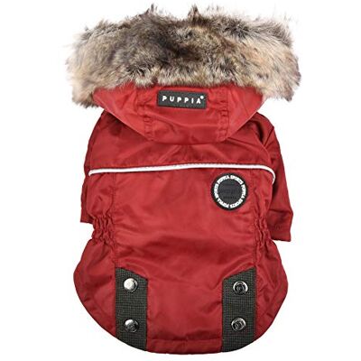 Puppia Hundkappa för små och medelstora hundar – BROCK – mysig värme och komfort – hundjacka, röd Puppia Hundkappa för små och medelstora hundar – BROCK – mysig värme och komfort – hundjacka, röd