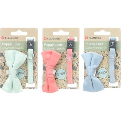 Flamingo Hundhalsband valp med fluga Elfi flera färger XXS 15-25 cm 10 mm Flamingo Hundhalsband valp med fluga Elfi flera färger XXS 15-25 cm 10 mm