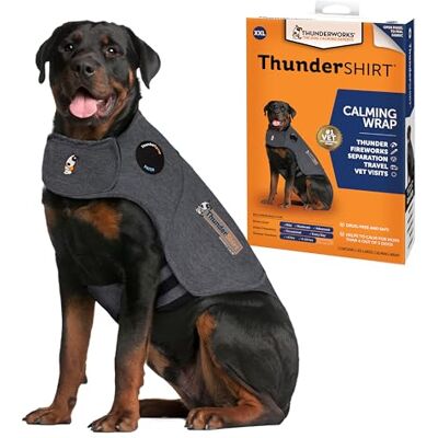 Thundershirt hundskydd, storlek XXL, grå bröstomkrets 96–127 cm från 40 kg Thundershirt hundskydd, storlek XXL, grå bröstomkrets 96–127 cm från 40 kg