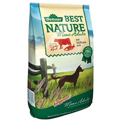 Dehner Best Nature hundkoja Maxi vuxen, nötning och lax, 5 kg Dehner Best Nature hundkoja Maxi vuxen, nötning och lax, 5 kg