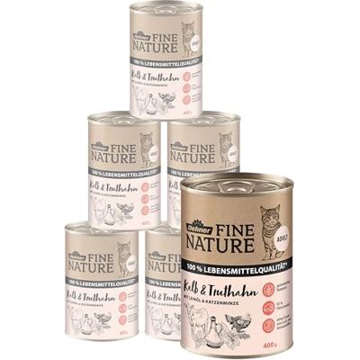 Dehner fin natur mat klass vad och kalkon katt mat vuxen 6 x 400 g (2400 g) Dehner fin natur mat klass vad och kalkon katt mat vuxen 6 x 400 g (2400 g)