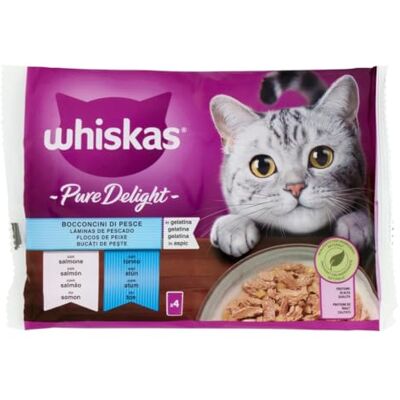 whiskas Våt mat för vuxna katter Urval Fisk 4x85g whiskas Våt mat för vuxna katter Urval Fisk 4x85g