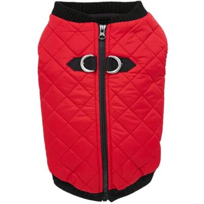 GOOBY – mode väst, liten hund tröja bomberjacka kappa med töjbart bröst, X-Large chest (~19.5"), Röd GOOBY – mode väst, liten hund tröja bomberjacka kappa med töjbart bröst, X-Large chest (~19.5"), Röd