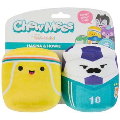 Squishmallows Chewmees 3,5-tums Hasina tennisboll + Howie fotboll tugga Mees av Original Pet Toy 2 delar Squishmallows Chewmees 3,5-tums Hasina tennisboll + Howie fotboll tugga Mees av Original Pet Toy 2 delar