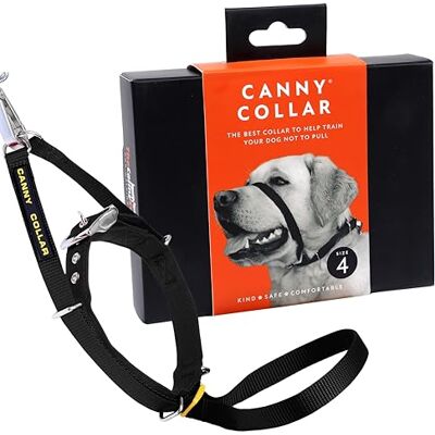 Canny Collar – Träningshuvudkoppel mot Dragande Hundar Lär Hunden Gå Fint med ett Vanligt Halsband No-Pull Huvudkoppel för Lugna Promenader Säker Kontroll Svart, storlek 4 Canny Collar – Träningshuvudkoppel mot Dragande Hundar Lär Hunden Gå Fint med ett Vanligt Halsband No-Pull Huvudkoppel för Lugna Promenader Säker Kontroll Svart, storlek 4