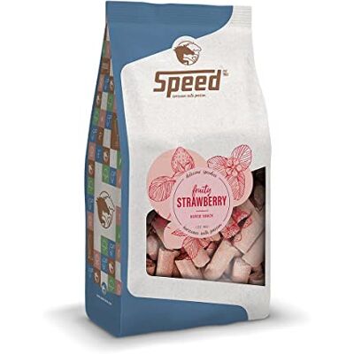 Speed horsecare with passion EST. 1963 Speed Delicious Speedies Jordgubbe, hästgodis med jordgubbssmak, fruktigt mellanmål för varje häst, bästa ingredienser, helt enkelt praktiskt (1 kg) Speed horsecare with passion EST. 1963 Speed Delicious Speedies Jordgubbe, hästgodis med jordgubbssmak, fruktigt mellanmål för varje häst, bästa ingredienser, helt enkelt praktiskt (1 kg)