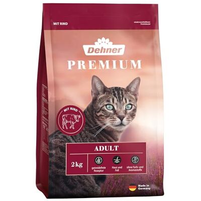 Dehner Premium kattmat, torrfoder, vuxen, nötkött, 2 kg Dehner Premium kattmat, torrfoder, vuxen, nötkött, 2 kg