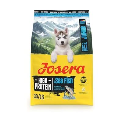 Josera Junior High Protein havsfisk (1 x 3 kg) Premium torrfoder för aktiva hundar från 6 Livsvecka lax och sötpotatis spannmålsfri och proteinrik L-karnitin och taurin 1-pack Josera Junior High Protein havsfisk (1 x 3 kg) Premium torrfoder för aktiva hundar från 6 Livsvecka lax och sötpotatis spannmålsfri och proteinrik L-karnitin och taurin 1-pack