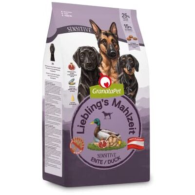 GranataPet favoritmåltid anka känslig, torrfoder för hundar, hundmat utan spannmål och utan sockertillsatser, komplett mat, 4 x 1,8 kg GranataPet favoritmåltid anka känslig, torrfoder för hundar, hundmat utan spannmål och utan sockertillsatser, komplett mat, 4 x 1,8 kg
