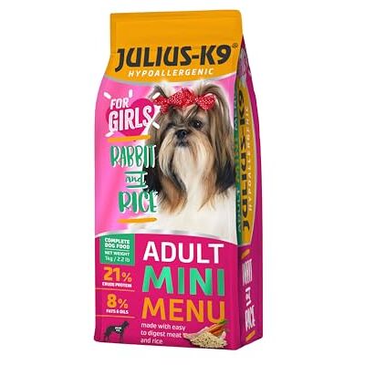 Julius-K9 vuxenallergivänlig torrhundmat med kanin och ris 1 kg komplett balanserat näring för vuxna kvinnliga hundar kycklingsfri, skinn och beläggning, för små och medelstora hundar Julius-K9 vuxenallergivänlig torrhundmat med kanin och ris 1 kg komplett balanserat näring för vuxna kvinnliga hundar kycklingsfri, skinn och beläggning, för små och medelstora hundar