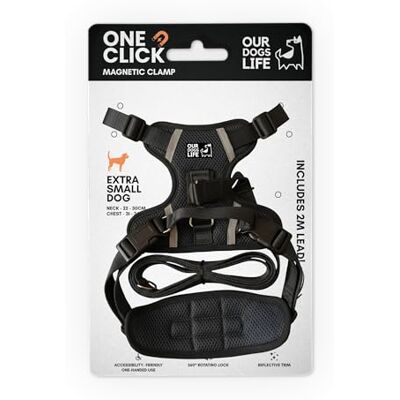 OurDogsLife Magnetisk hundsele och 2 m ledningsset Enkel låssele för alla hundar reflekterande, andningsbar, icke-dragande design med 360° vridbart spänne SGS testat starkt och säkert OurDogsLife Magnetisk hundsele och 2 m ledningsset Enkel låssele för alla hundar reflekterande, andningsbar, icke-dragande design med 360° vridbart spänne SGS testat starkt och säkert