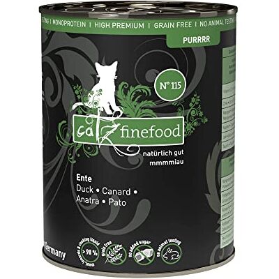 Catz finefood Purrr anka monoprotein kattmat våt nr 115, för näringskänsliga katter, 70% köttinnehåll, 6 x 400 g burk Catz finefood Purrr anka monoprotein kattmat våt nr 115, för näringskänsliga katter, 70% köttinnehåll, 6 x 400 g burk