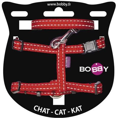 Bobby kattpaket sele plus koppel säkert, rött Bobby kattpaket sele plus koppel säkert, rött