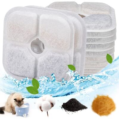 Dhohoo Fontän vattenfilter katt fontän filter set med 12 vattenfontän filter för katter kompatibel med Catit Pixi 43717 för vattenfontän och katt för husdjur på 2,5 l Dhohoo Fontän vattenfilter katt fontän filter set med 12 vattenfontän filter för katter kompatibel med Catit Pixi 43717 för vattenfontän och katt för husdjur på 2,5 l