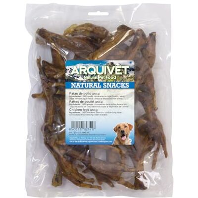 Arquivet Torkade kycklingfötter (påse 250 g) – krispiga naturliga snacks för hundar – kompletterande livsmedel – hundbelöningar och belöningar Arquivet Torkade kycklingfötter (påse 250 g) – krispiga naturliga snacks för hundar – kompletterande livsmedel – hundbelöningar och belöningar