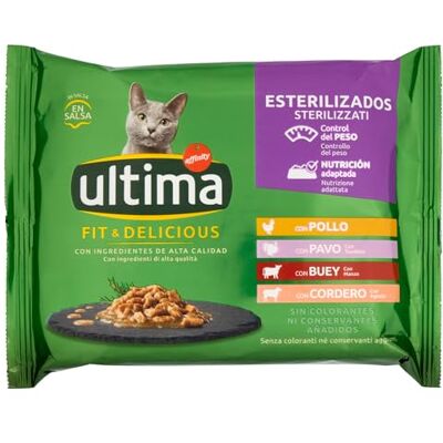 Ultima Fit & Läcker Våt mat för katter med köttvariation, Multipack 4 x 85 g (340 g) Ultima Fit & Läcker Våt mat för katter med köttvariation, Multipack 4 x 85 g (340 g)