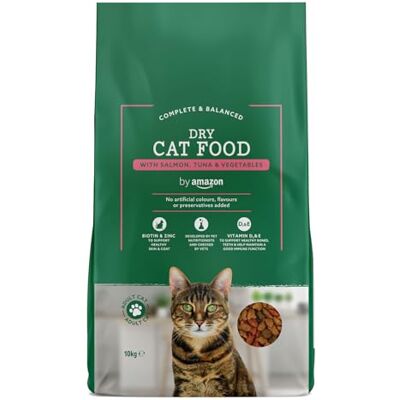 by Amazon Solimo Complete Dry Cat Food with Salmon, Tuna and Vegetables 0 Kattmat, 10 kg by Amazon Solimo Complete Dry Cat Food with Salmon, Tuna and Vegetables 0 Kattmat, 10 kg