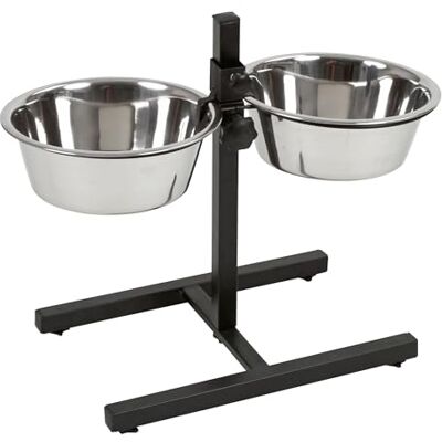 Kerbl Pet Kerbl Dubbelmatare för Hundar, Silver, 2 x 2800 ml Kerbl Pet Kerbl Dubbelmatare för Hundar, Silver, 2 x 2800 ml