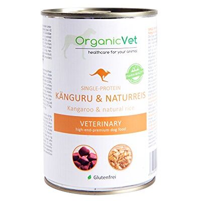 ORGANICVET Hund våt mat veterinär single-protein känguru och naturligt ris, 6-pack (6 x 400 g) ORGANICVET Hund våt mat veterinär single-protein känguru och naturligt ris, 6-pack (6 x 400 g)