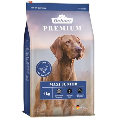 Dehner Premium hundrocksfoder Maxi Junior, anka och lam med potatis, 4 kg Dehner Premium hundrocksfoder Maxi Junior, anka och lam med potatis, 4 kg