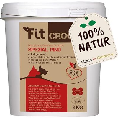 cdVet Fit-Crock hundfoder torr speciell nötkött mini 3 kg, purinfattig och spannmålsfri cdVet Fit-Crock hundfoder torr speciell nötkött mini 3 kg, purinfattig och spannmålsfri