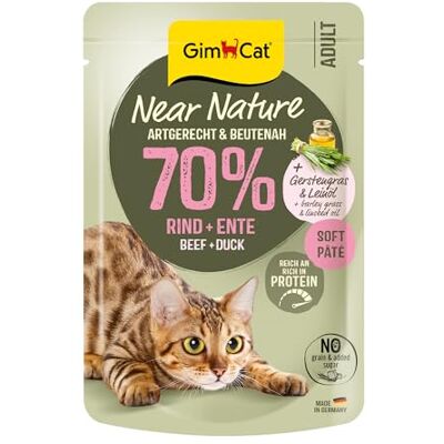 GimCat Near Nature nötkött & anka – spannmålsfritt våtfoder för katter från den 7:e Månad med artlämplig och beutenaher recept – 16 påsar (16 x 85 g) GimCat Near Nature nötkött & anka – spannmålsfritt våtfoder för katter från den 7:e Månad med artlämplig och beutenaher recept – 16 påsar (16 x 85 g)