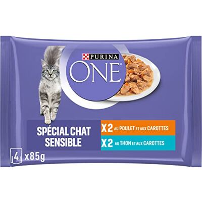 PURINA ONE Katt känslig tonfisk kyckling 4 x 85 g PURINA ONE Katt känslig tonfisk kyckling 4 x 85 g