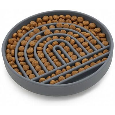 Should We Go? Ska vi gå? Slowdown-skålen silikon långsam matare för hundar och valpar, långsamt ätande, modern slickmattdesign, minskar klovning, passar 2 koppar 19 cm över x 3,8 cm hög, måltidsutmaning, medium kol Should We Go? Ska vi gå? Slowdown-skålen silikon långsam matare för hundar och valpar, långsamt ätande, modern slickmattdesign, minskar klovning, passar 2 koppar 19 cm över x 3,8 cm hög, måltidsutmaning, medium kol