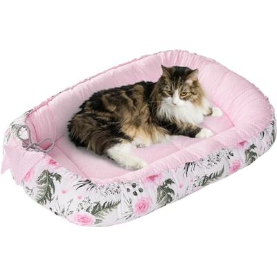 Medi Partners Kattsäng, hundsäng, 75 x 60 x 10 cm, kattsovplats, små medelstora hundkuddar, gosig säng, kattbo Medi Partners Kattsäng, hundsäng, 75 x 60 x 10 cm, kattsovplats, små medelstora hundkuddar, gosig säng, kattbo