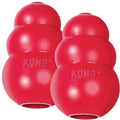 HDP KONG (2-pack) klassiska hundleksaker, stor, röd HDP KONG (2-pack) klassiska hundleksaker, stor, röd