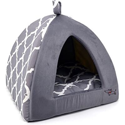 Best Pet Supplies Husdjurstält-mjuk säng för hund och katt av bästa husdjurstillbehör – rutigt linne, X-Large Best Pet Supplies Husdjurstält-mjuk säng för hund och katt av bästa husdjurstillbehör – rutigt linne, X-Large
