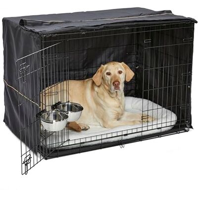 MidWest Homes for Pets iCrate startset för hundlåda, för stora hundraser, inklusive hundlåda med 2 dörrar, husdjurssäng, 2 skålar och insynsskydd, 106 cm MidWest Homes for Pets iCrate startset för hundlåda, för stora hundraser, inklusive hundlåda med 2 dörrar, husdjurssäng, 2 skålar och insynsskydd, 106 cm