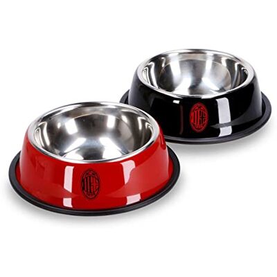 AC Milan Husdjursmatställning Rostfritt stål - Logo - 26cm - 500ml AC Milan Husdjursmatställning Rostfritt stål - Logo - 26cm - 500ml