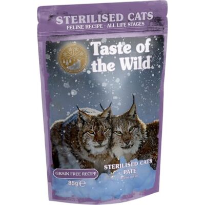 Taste of the Wild Kattmatta för vuxna STERILISED Pate Pouch 12 x 85 GR Taste of the Wild Kattmatta för vuxna STERILISED Pate Pouch 12 x 85 GR