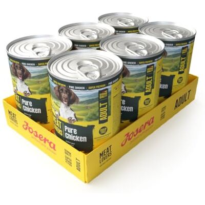Josera Meat Lovers Pure Chicken (6 x 400 g) Vuxen Premium våtfoder för vuxna hundar extra mycket kycklingkött (68%) monoprotein kornfritt Hundfoder våt 6-pack Josera Meat Lovers Pure Chicken (6 x 400 g) Vuxen Premium våtfoder för vuxna hundar extra mycket kycklingkött (68%) monoprotein kornfritt Hundfoder våt 6-pack
