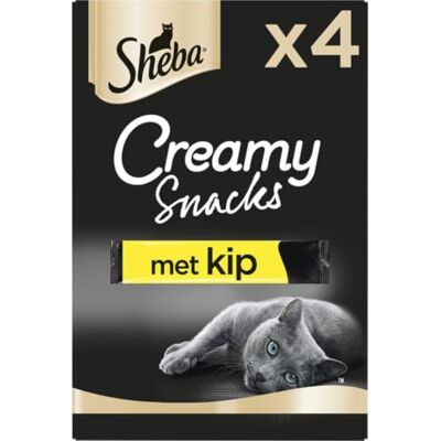 Sheba Creamy Snacks för katter kycklingsnacks färska påsar 4 x 12 g 11 st Sheba Creamy Snacks för katter kycklingsnacks färska påsar 4 x 12 g 11 st