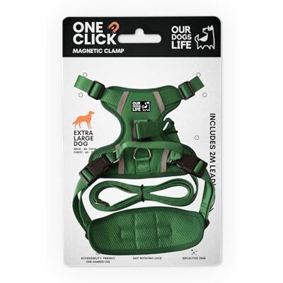 OurDogsLife Magnetisk hundsele och 2 m ledningsset Enkel låssele för alla hundar reflekterande, andningsbar, icke-dragande design med 360° vridbart spänne SGS testat starkt och säkert OurDogsLife Magnetisk hundsele och 2 m ledningsset Enkel låssele för alla hundar reflekterande, andningsbar, icke-dragande design med 360° vridbart spänne SGS testat starkt och säkert