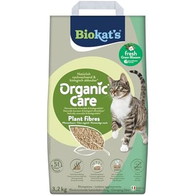 Biokat's Organic Care Plant Fibres Fresh 3,2 kg – Grovt klumpande kattsand av förnybara biologiskt nedbrytbara växtfibrer – 1 påse (1 x 3,2 kg) Biokat's Organic Care Plant Fibres Fresh 3,2 kg – Grovt klumpande kattsand av förnybara biologiskt nedbrytbara växtfibrer – 1 påse (1 x 3,2 kg)