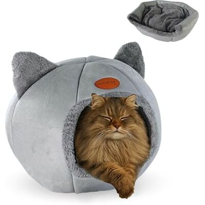 Mobiclinic ® pets, Kattbädd, Grotta nest, Hellocatty, Mjukt tyg, Maskintvättbar, Lätt att vika ihop och förvara, Halkfri, Bekväm avtagbar kudde, Skum 25d, Modern design Mobiclinic ® pets, Kattbädd, Grotta nest, Hellocatty, Mjukt tyg, Maskintvättbar, Lätt att vika ihop och förvara, Halkfri, Bekväm avtagbar kudde, Skum 25d, Modern design