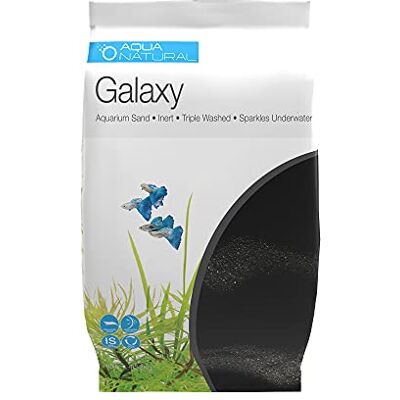 Aqua Natural Galaxy-sand 4,5 kg substrat för akvarier, vivarier och terrarier, svart Aqua Natural Galaxy-sand 4,5 kg substrat för akvarier, vivarier och terrarier, svart