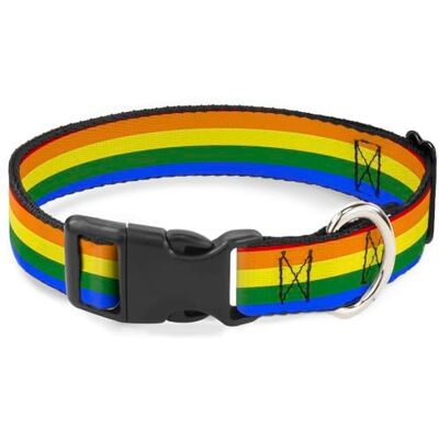 Buckle-Down Buckle Down Pc-w30693-l Gay Pride regnbågsflagga plastklämma, L/15–66 cm Buckle-Down Buckle Down Pc-w30693-l Gay Pride regnbågsflagga plastklämma, L/15–66 cm