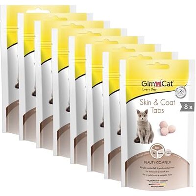 GimCat Skin & Coat-tabletter Funktionella kattsnacks bidrar till en förbättrad päls och hud 8 st-förpackning (8 x 40 g) GimCat Skin & Coat-tabletter Funktionella kattsnacks bidrar till en förbättrad päls och hud 8 st-förpackning (8 x 40 g)