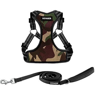 Best Pet Supplies Bästa husdjurstillbehör Voyager nät hund andningsbar sele reflekterande sömmar, alla väder justerbar för promenader träning eller löpning slitstark och hållbar, sele koppel set (armébas), XL Best Pet Supplies Bästa husdjurstillbehör Voyager nät hund andningsbar sele reflekterande sömmar, alla väder justerbar för promenader träning eller löpning slitstark och hållbar, sele koppel set (armébas), XL