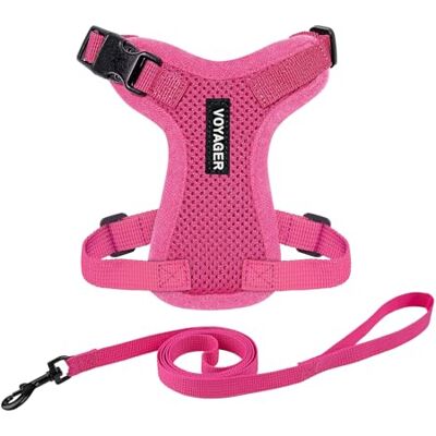 Best Pet Supplies , Inc. Voyager Step-in Lock kattsele justerbar Step-in väst sele för små och stora katter fuchsia (matchande trim), XX-Small Best Pet Supplies , Inc. Voyager Step-in Lock kattsele justerbar Step-in väst sele för små och stora katter fuchsia (matchande trim), XX-Small