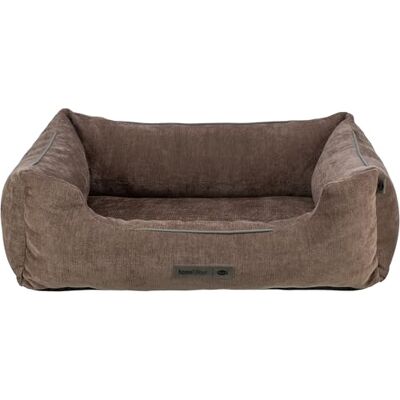 TRIXIE Hundsäng Vital Lennox, Chenille, fyrkantig, ortopedisk hundkudde i brun, 60 × 50 cm – mysig hundkorg med viskoelastiskt skum för minneseffekt – 371305 TRIXIE Hundsäng Vital Lennox, Chenille, fyrkantig, ortopedisk hundkudde i brun, 60 × 50 cm – mysig hundkorg med viskoelastiskt skum för minneseffekt – 371305